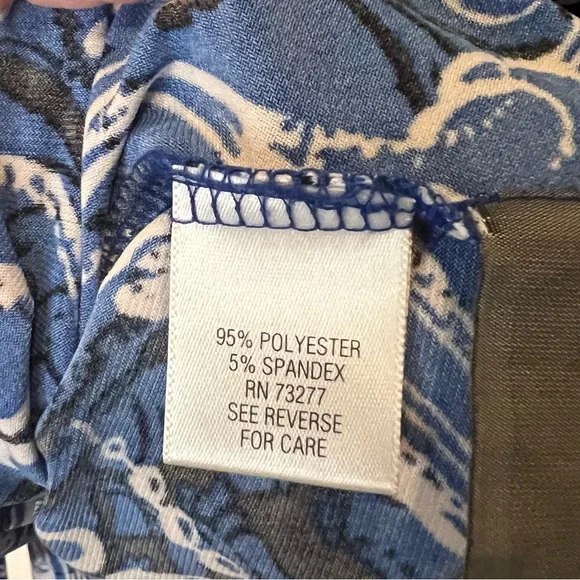 Dana Buchman Woman Blue & White Blouse Size 1X - Picture 6 of 7